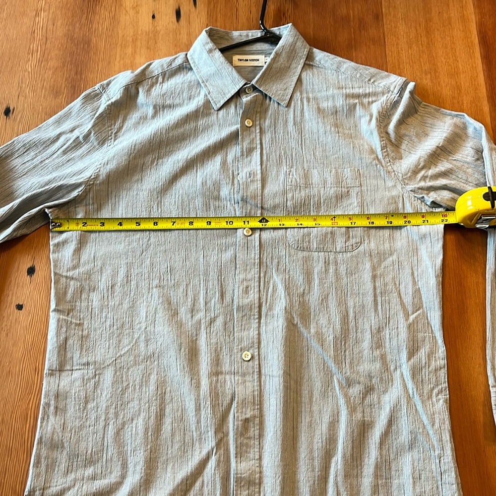 Taylor stitch light weight summer button down, pinstripe